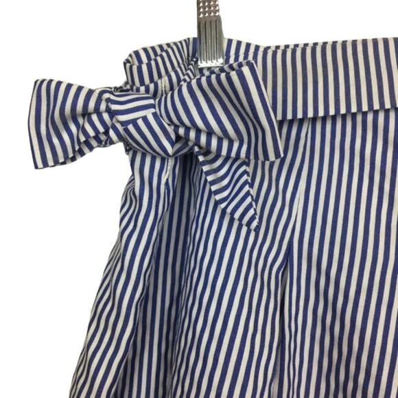 Nine‎ West Seersucker Striped Pleated Embroidered Skirt Plus Size 16 - Picture 8 of 11